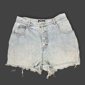 Mixed Blues High-Waist Ripped Cutoff Light-wash Blue Denim Jean Shorts Size 6